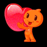 Gif animé coeur y love you
